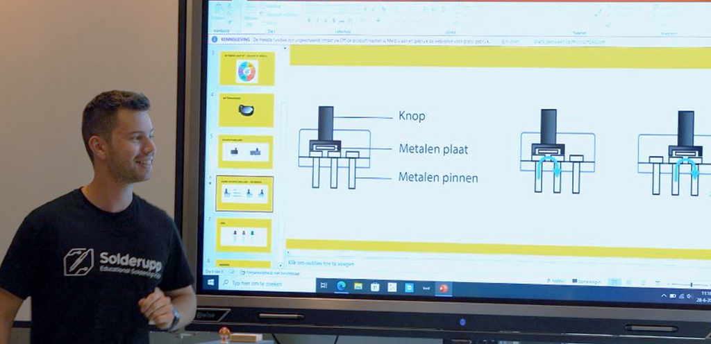 Hoe ziet een educatieve soldeerkit eruit?